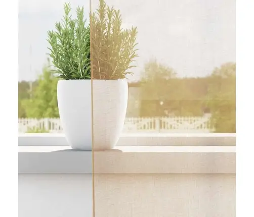 Voile Aizkari Ar Stieņu Kabatām, 2 Gab., Smilšu Krāsa Vidaxl