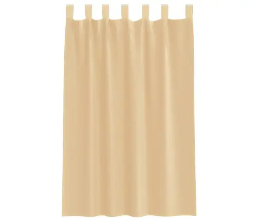 Voile Aizkari Ar Stieņu Kabatām, 2 Gab., Smilšu Krāsa Vidaxl