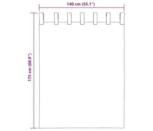 Voile Aizkari Ar Stieņu Kabatām, 2 Gab., Smilšu Krāsa Vidaxl