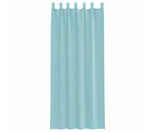 Voile Aizkari Ar Stieņu Kabatām, 2 Gab., Tirkīzzili Vidaxl