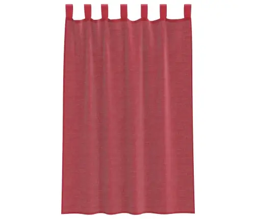 Voile Kardinad Varrastega Taskutega 2 Tk Veinipunane