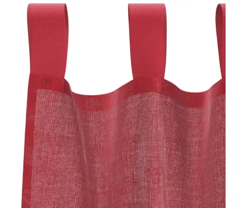 Voile Užuolaidos Su Strypų Kišenėmis, 2Vnt., Raudonojo Vyno Sp.