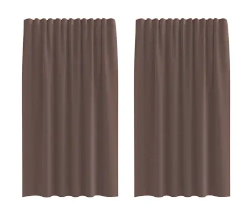 Voile Užuolaidos Su Viršutine Dalimi, 2Vnt., Rudos Spalvos