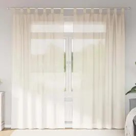 Voile Kardinad Koos Tab Topiga 2 Tk Kreem