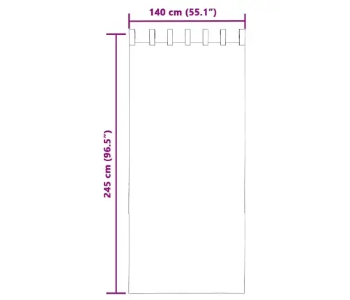 Voile Aizkari Ar Cilni, 2 Gab., Krēmkrāsa Vidaxl