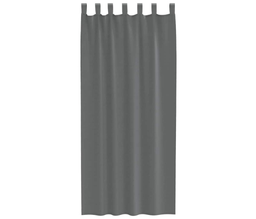Voile Aizkari Ar Cilpām, 2 Gab., Tumši Pelēki, 140X225 Cm Vidaxl