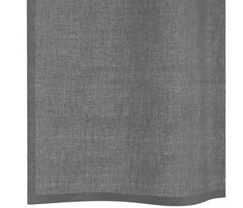 Voile Aizkari Ar Cilpām, 2 Gab., Tumši Pelēki, 140X225 Cm Vidaxl