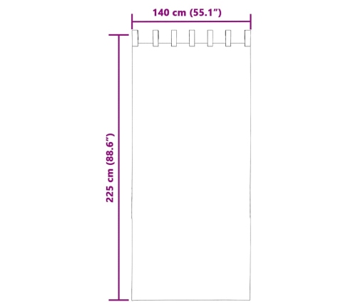 Voile Aizkari Ar Cilpām, 2 Gab., Tumši Pelēki, 140X225 Cm Vidaxl