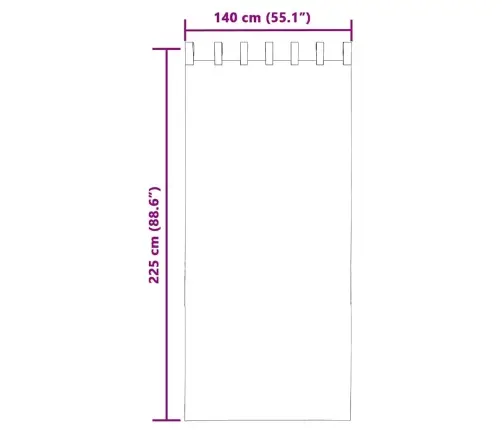 Voile Aizkari Ar Cilpām, 2 Gab., Tumši Pelēki, 140X225 Cm Vidaxl