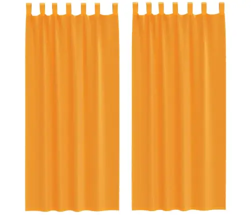 Voile Aizkari Ar Cilpām, 2 Gab., Oranži, 140X245 Cm Vidaxl