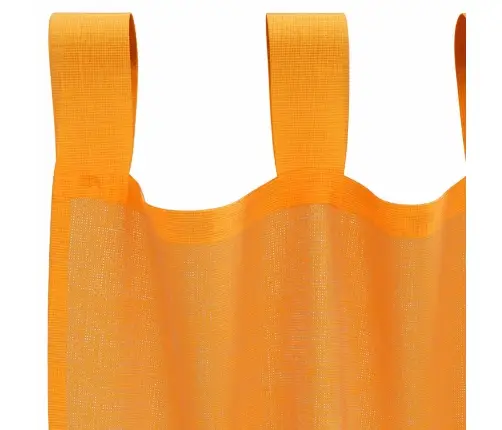 Voile Aizkari Ar Cilpām, 2 Gab., Oranži, 140X260 Cm Vidaxl