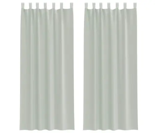 Voile Aizkari Ar Cilpām, 2 Gab., Gaiši Pelēki, 140X260 Cm Vidaxl