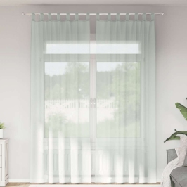 Voile Aizkari Ar Cilpām, 2 Gab., Gaiši Pelēki, 140X260 Cm Vidaxl