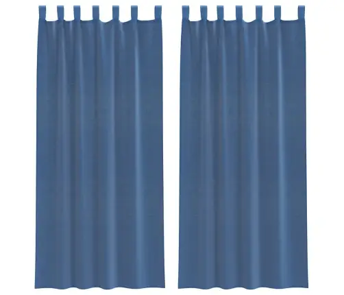 Voile Aizkari Ar Cilpām, 2 Gab., Koši Zili, 140X245 Cm Vidaxl