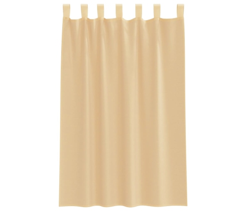 Aasadega Voile Kardinad 2 Tk Liiv 140X175 Cm