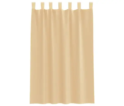 Voile Aizkari Ar Cilpām 2 Gab Smiltis 140X175 Cm Vidaxl