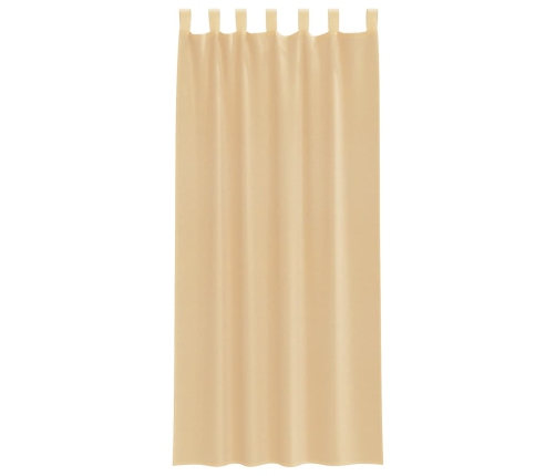 Voile Užuolaidos Su Kilpomis, 2Vnt., Smėlio Spalvos, 140X225Cm