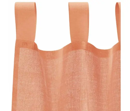 Voile Užuolaidos Su Kilpomis, 2Vnt., Terakota Sp., 140X245Cm
