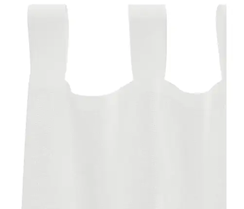 Voile Aizkari Ar Cilpām 2 Gab Balts 140X225 Cm Vidaxl