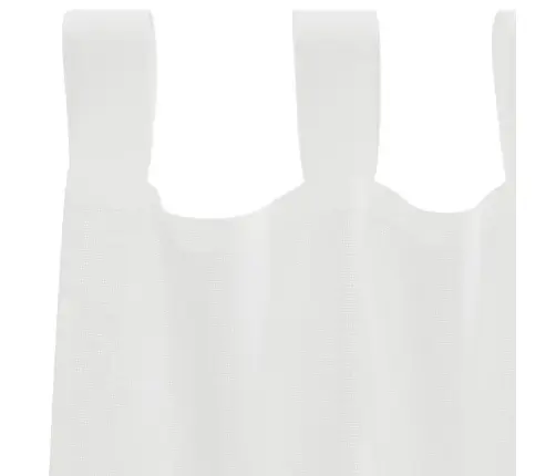 Aasadega Voile Kardinad 2 Tk Valge 140X245 Cm