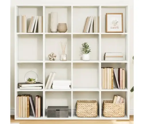 Grāmatu Plaukts, Balts, 137,5X29X137,5 Cm, Inženierijas Koks Vidaxl