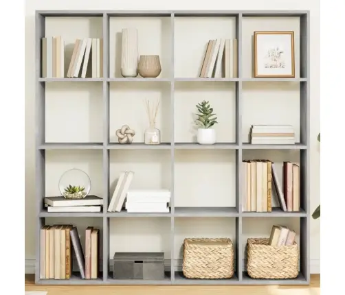 Raamaturiiul, Betoonhall 137,5X29X137,5 Cm Tehispuit