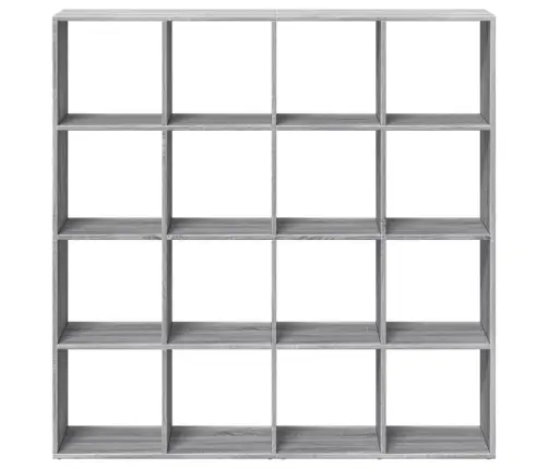 Grāmatu Plaukts Pelēka Koka 137,5X29X137,5 Cm Inženierijas Koks Vidaxl