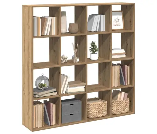 Grāmatu Plaukts Koka Krāsā 137,5X29X137,5 Cm Inženierijas Koks Vidaxl