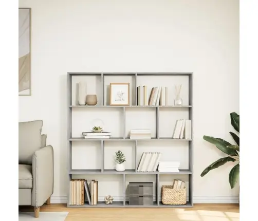 Grāmatu Plaukts, Pelēks, 132X29X141,5 Cm, Inženierijas Koks Vidaxl