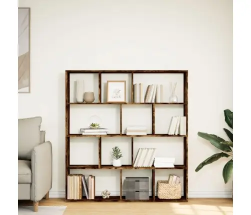 Spintelė Knygoms, Dūminio Ąžuolo, 132X29X141,5cm Mediena