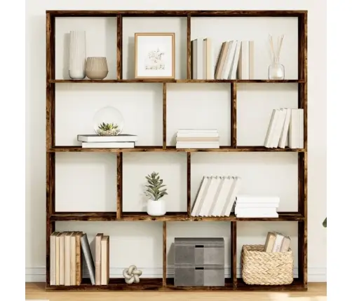 Spintelė Knygoms, Dūminio Ąžuolo, 132X29X141,5cm Mediena