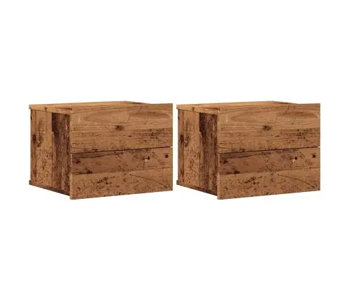 Sieninės Naktinės Spintelės, 2Vnt., Medienos, 40X32X30Cm Sieninės Naktinės Spintelės, 2Vnt., Medienos, 40X32X30Cm