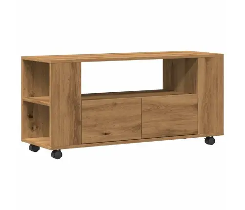 Ratastega Telerikapp Artisan Tamm 102X34,5X43 Cm Ehituspuit