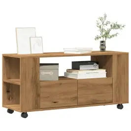Ratastega Telerikapp Artisan Tamm 102X34,5X43 Cm Ehituspuit