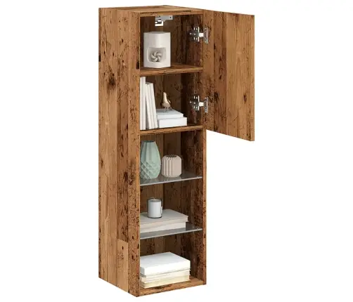 Tv Spintelė Su Led Lemputėmis, Medienos Spalvos, 30,5X30X102Cm