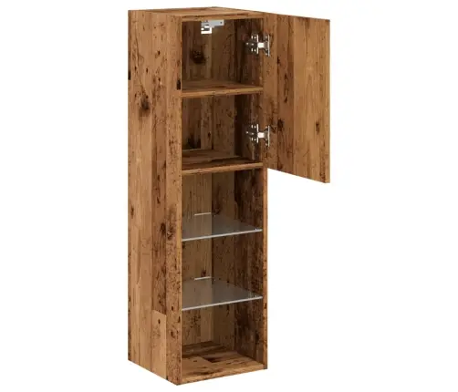 Tv Spintelė Su Led Lemputėmis, Medienos Spalvos, 30,5X30X102Cm