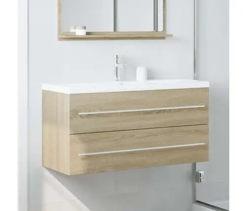 Izlietnes Skapītis, Ozolkoka, 100X38,5X48 Cm, Skaidu Plāksne Vidaxl