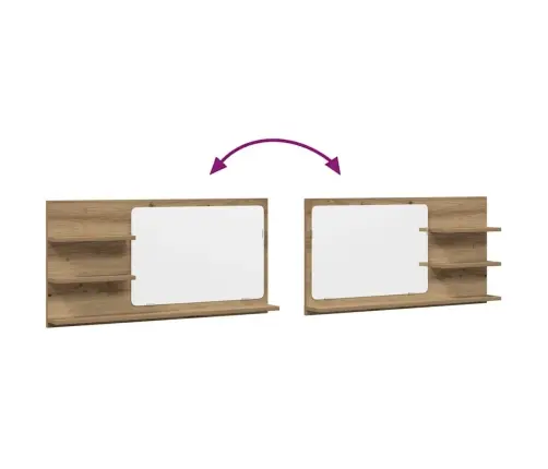 Vannasistabas Spoguļskapītis, 90X11X45 Cm, Inženierijas Koks Vidaxl