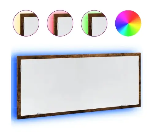 Vannasistabas Spogulis Ar Led, Ozola, 100X8,5X37 Cm, Koks Vidaxl