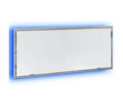 Vannasistabas Spogulis Ar Led, Pelēka Koka, 100X8,5X37 Cm, Koks Vidaxl