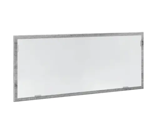 Vannasistabas Spogulis Ar Led, Pelēka Koka, 100X8,5X37 Cm, Koks Vidaxl