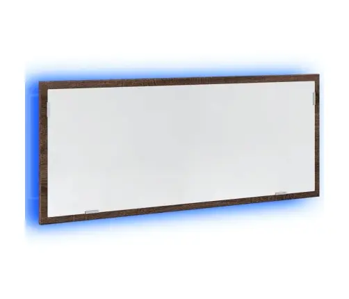 Vannasistabas Spogulis Ar Led, Brūna Ozola, 100X8,5X37 Cm, Koks Vidaxl