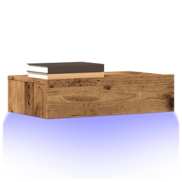 Tv Skapītis Ar Led Lampiņām, Veca Koka, 60X35X15,5 Cm Vidaxl