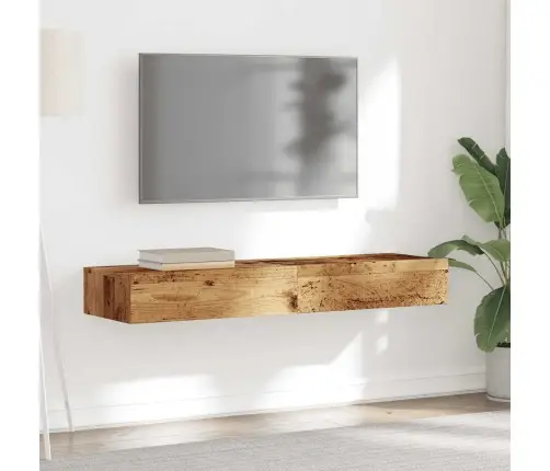 Tv Skapīši Ar Led Apgaismojumu, 2 Gab., Veca Koka, 60X35X15,5Cm Vidaxl