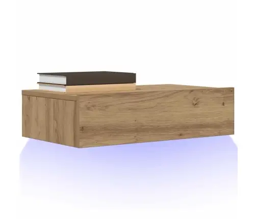 Tv Skapītis Ar Led Gaismiņām, Koka Krāsa, 60X35X15,5 Cm Vidaxl