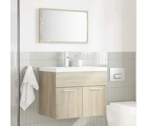 Vonios Baldų Komplektas, 2 Dalių, Ąžuolo, Apdirbta Mediena