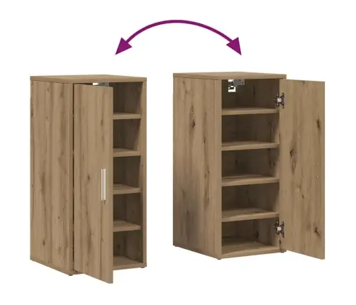 Apavu Skapis, Koka Krāsa, 32X35X70 Cm, Inženierijas Koks Vidaxl