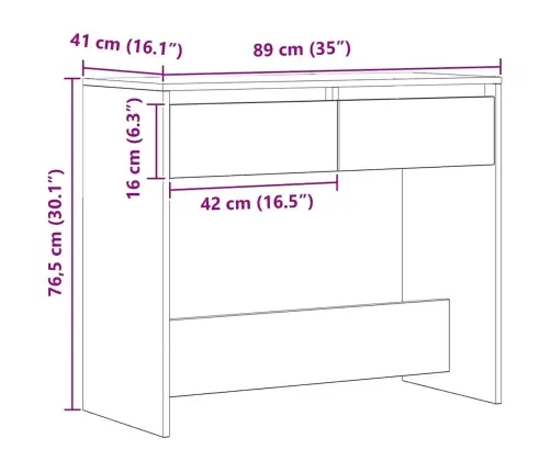 Konsoollaud, Käsitöötamm, 89X41X76,5 cm Tehispuit