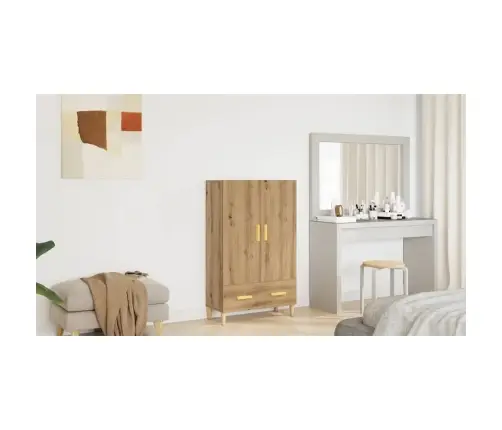 Augstais Skapītis Ozola Amatnieks 70X31X115Cm Inženierijas Koks Vidaxl