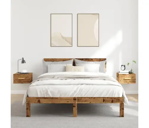 Sieninės Naktinės Spintelės, 2Vnt., Medienos, 35X35X20Cm